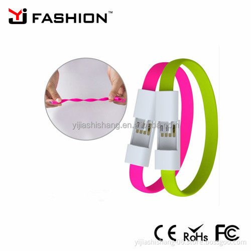 Short Micro USB Charging Cable Wristband Micro USB Cable Data Sync Charger Bracelet For Power Bank/ Smart Phone